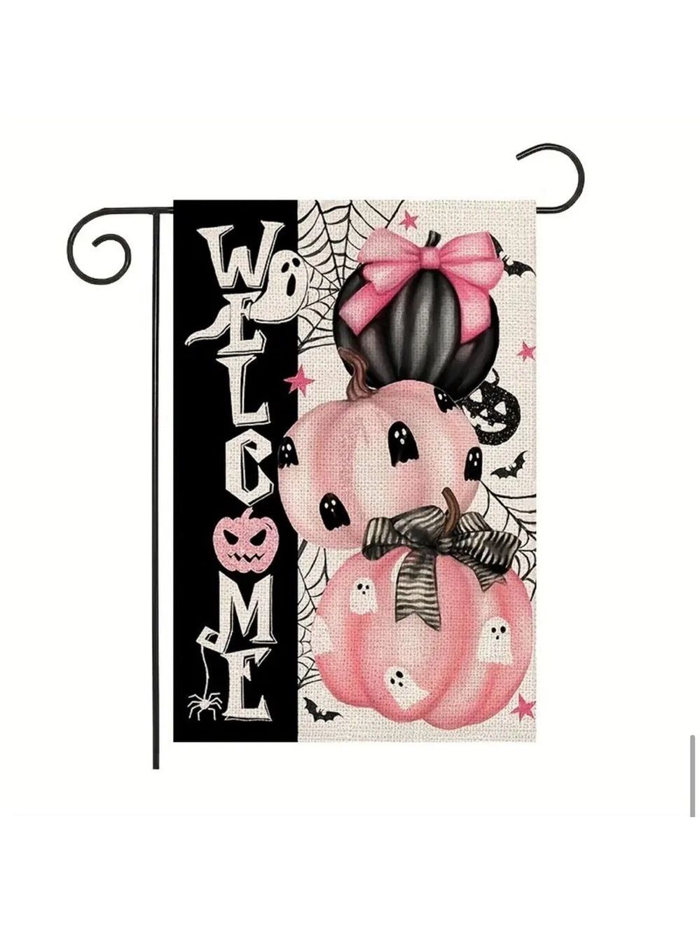 New Welcome Pumpkin Halloween Garden Flag 12 x 18